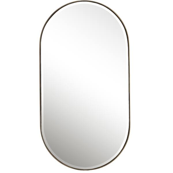 slide 2 of 5, Beveled Oval Wall Mirror - 40" - Antique Gold