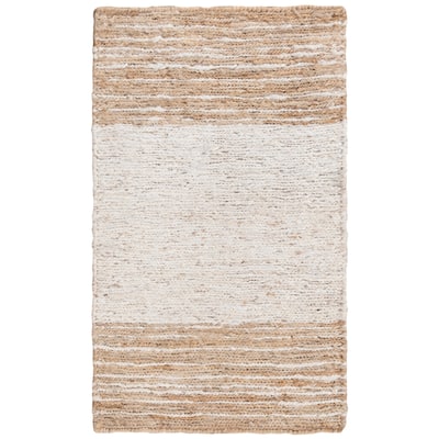 Alora Decor Bali Beige and Natural Tone Hand-woven Dhurrie Jute Rug