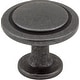 preview thumbnail 3 of 5, Elements Gatsby 1-1/4 Inch Mushroom Cabinet Knob Gun Metal