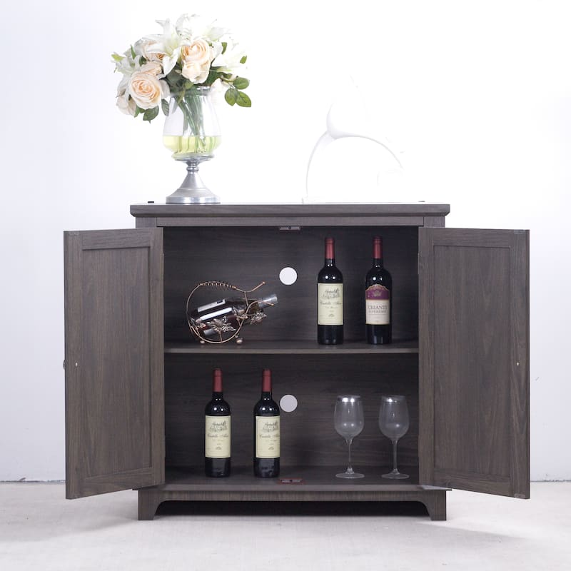 Elegant sideboard with 2 acrylic mirrored doors Sideboard and Buffet