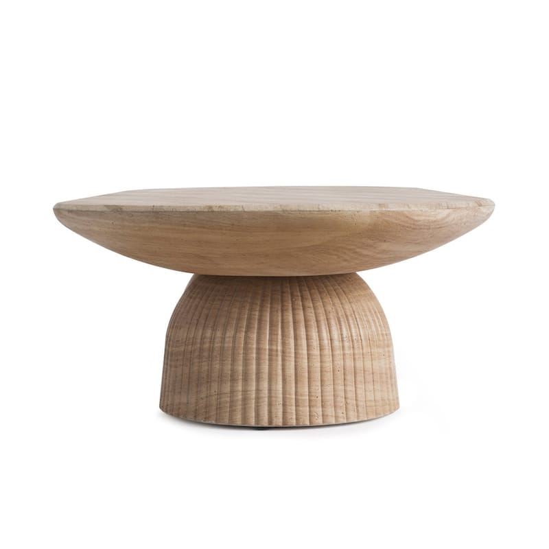 Studio London Maddox Pill Shaped Coffee Table with Roman Fluted Design