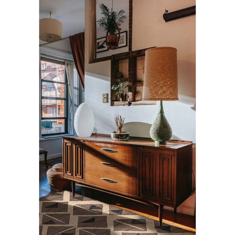 ECARPETGALLERY Flat-Weave Palas Denizli Ivory Jute Kilim - 5'1 x 8'0