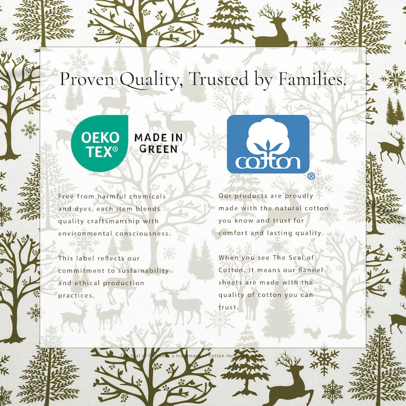 Linery & Co. Winter Turkish Cotton Double-Brushed Flannel Bed Sheet Set