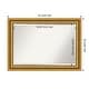 preview thumbnail 4 of 35, Beveled Bathroom Wall Mirror - Parlor Gold Frame Outer Size: 42 x 30 in