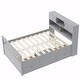 preview thumbnail 39 of 52, Captain Platform Bed Frame with Storage Bookcases, Shelves & Four Drawers