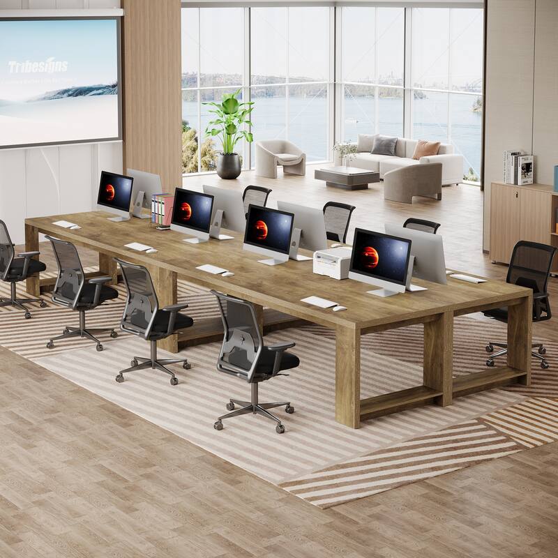 7 ft Conference Table for 6 to 8 People - 86.6" L x 27.6" W x 29.5" H
