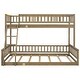 preview thumbnail 20 of 22, Twin XL over Queen Size Bunk Bed with Ladder and Guardrails for Kids