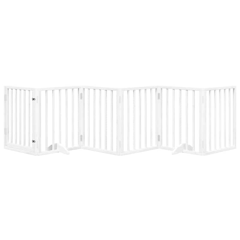 vidaXL Dog Gate Foldable Poplar Wood