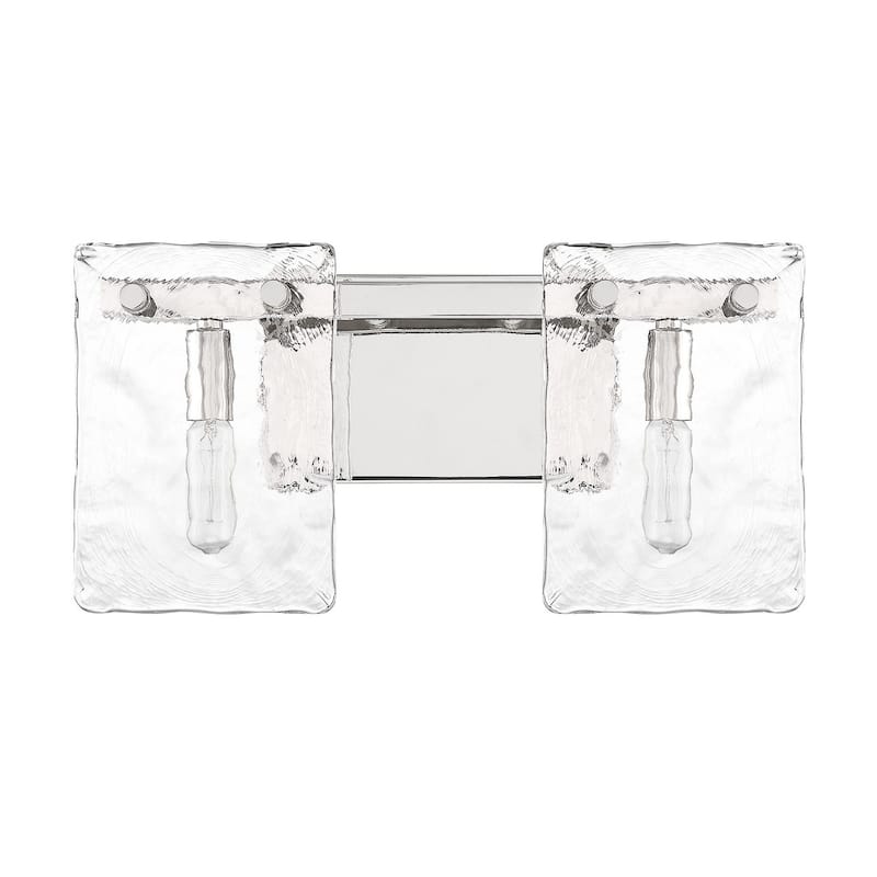 Genry 2-Light Bathroom Vanity Light - Polished Nickel