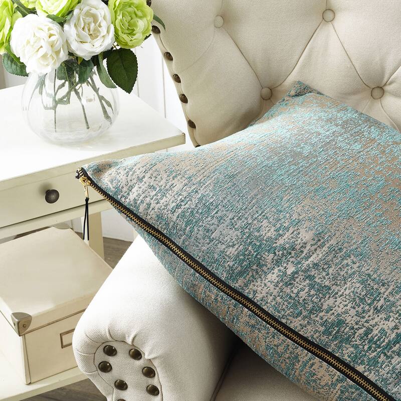 Peralta 2-piece Jacquard Chenille Zipper Pillow Shell Set, NO INSERT