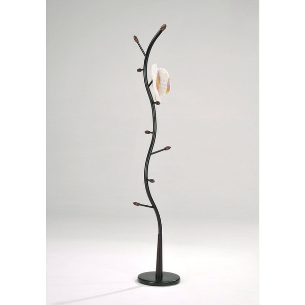 Black Metal Hall Tree Coat Rack Entryway Storage Hat Rack 12