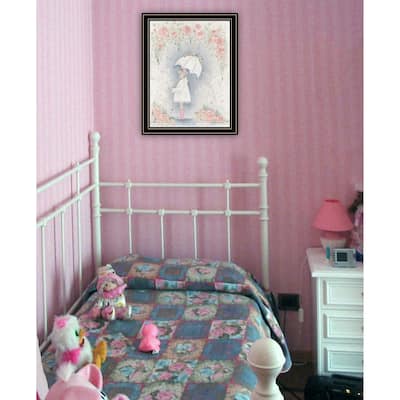TrendyDecor4U Contemporary "Georgia In The Rain" Framed Print Wall Art