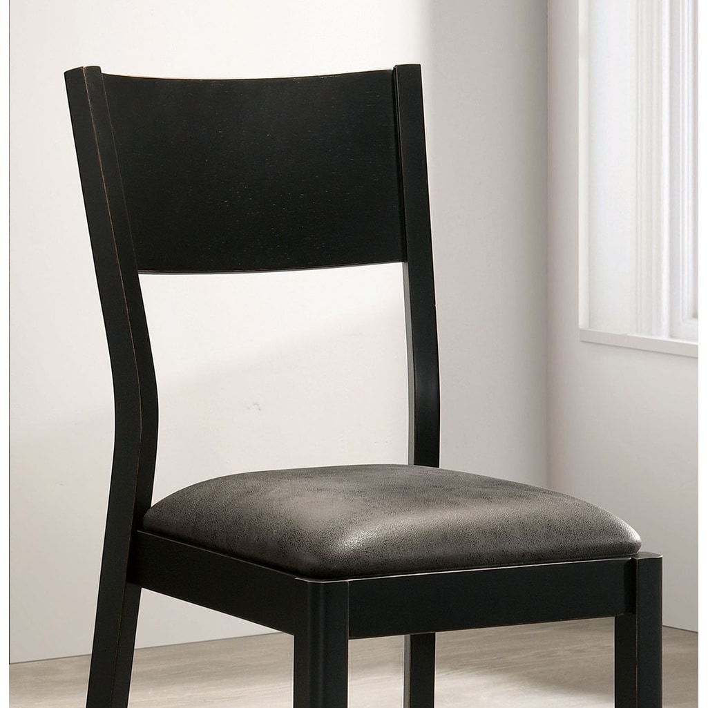 Modern Black And Gray Side Chairs Set of 2 Chairs Dining Room Furniture