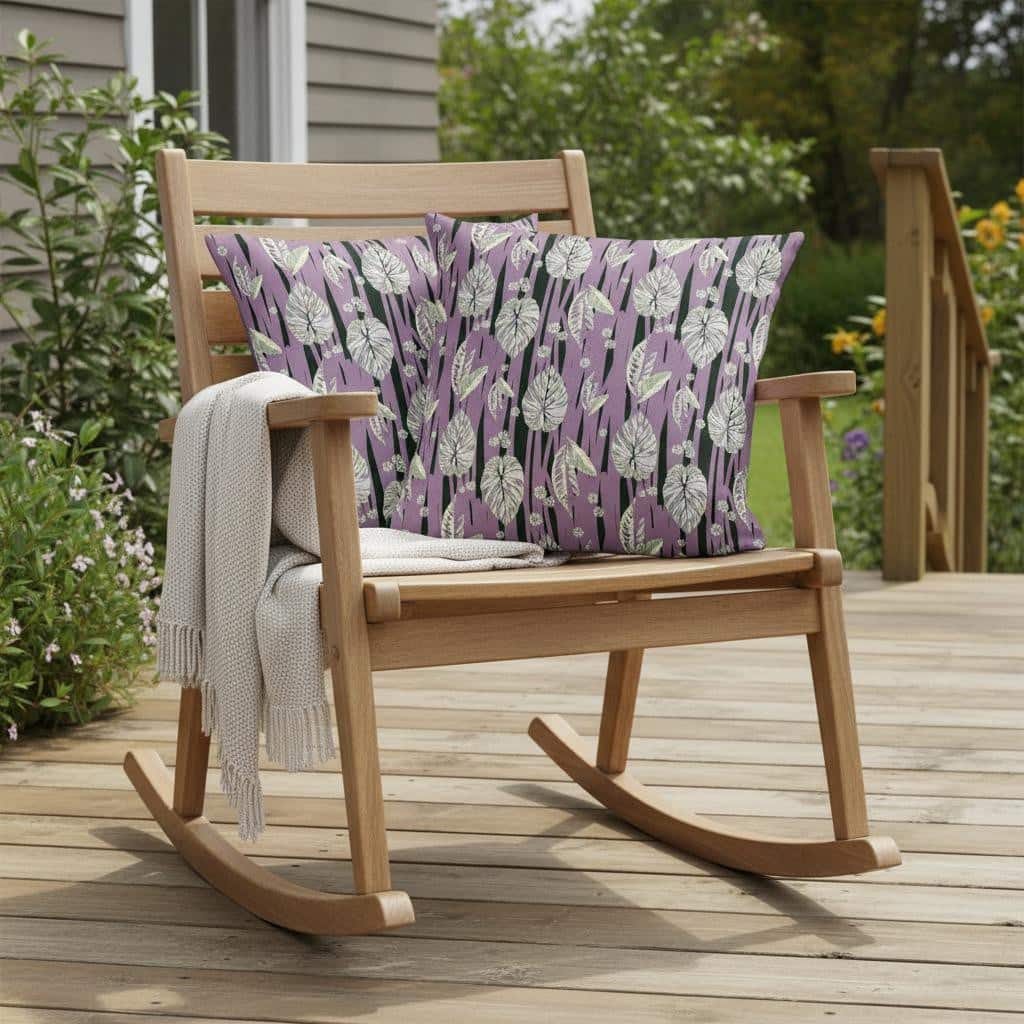 HomeRoots Set of Two 16" X 16" Pink and Black Blown Seam Botanical Indoor Outdoor Throw Pillow - 16.00' X '16.00' X '5.00