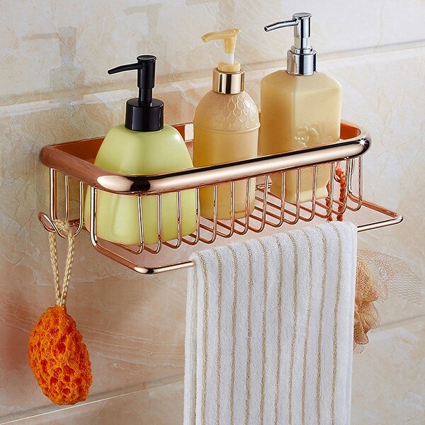 Rose gold bath sale caddy