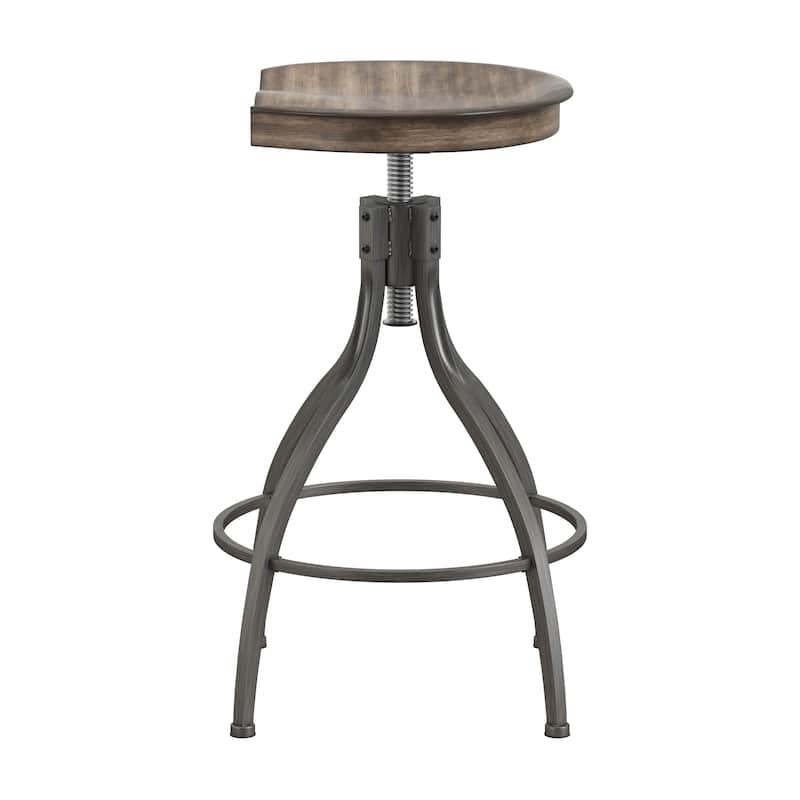 Hillsdale Worland Backless Metal Adjustable Height Swivel Stool
