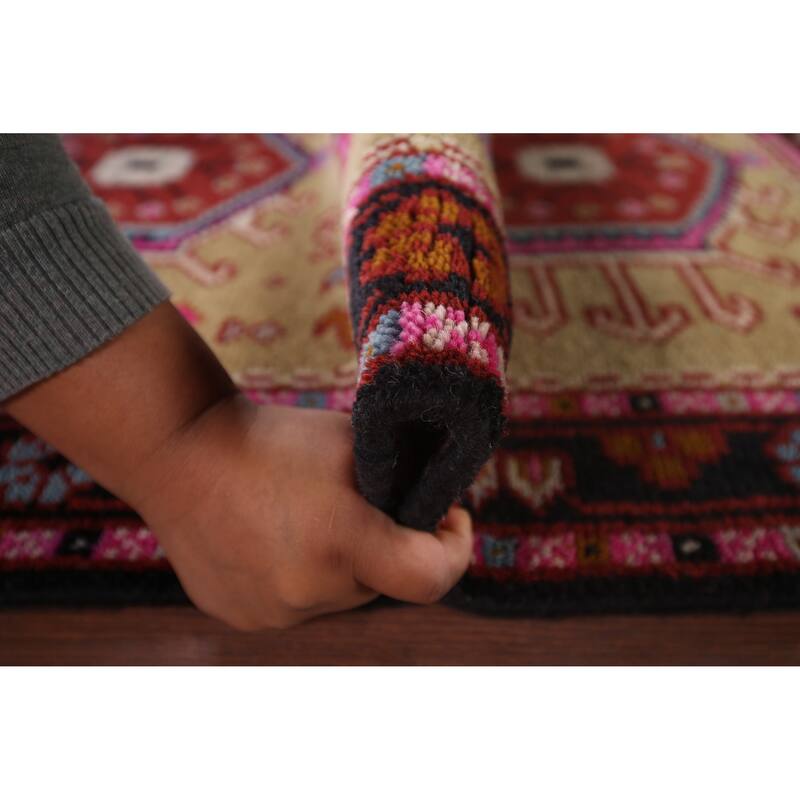 Khotan Oriental Accent Rug Hand-Knotted Wool Carpet - 2'11"x 4'11"