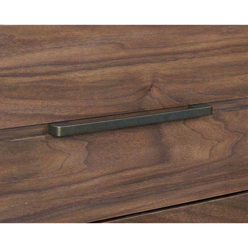 Bridgevine Home Tranquilty 26 inch One Drawer Nightstand, Minimal Assembly, Walnut Finish