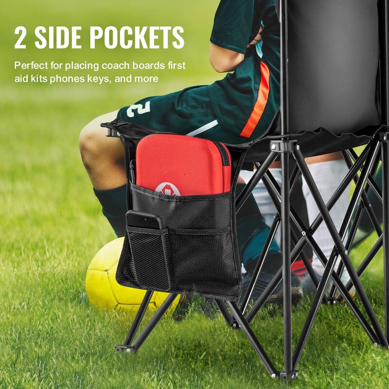 Portable Folding Bench for Football Fishing, No Assembly Instant Seating