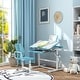 preview thumbnail 9 of 16, Qaba Kids Desk and Chair Set, Height Adjustable Kids School Study Desk and Chair Set with Tilt Desktop
