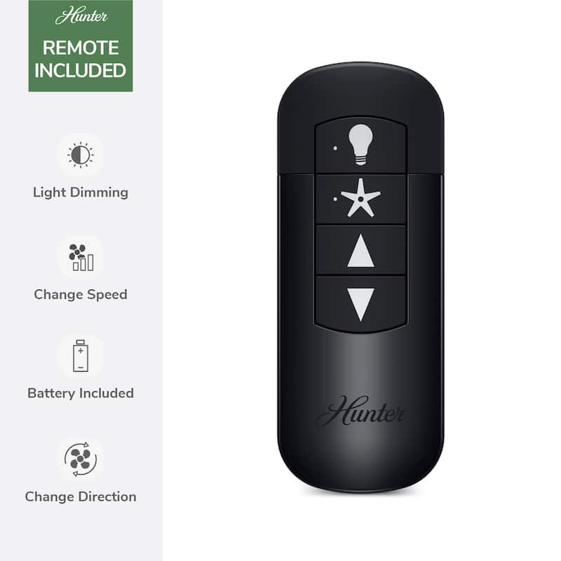 Hunter Arwen 60" ENERGY STAR Outdoor Ceiling Fan with LED Light and Handheld Remote - Damp Rated!