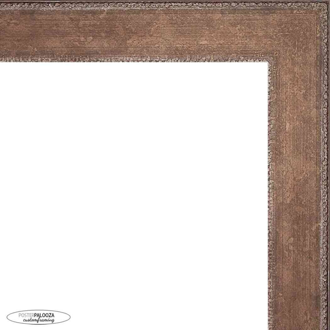 12x17 Distressed/Aged Antique Silver Complete Wood Picture Frame with UV Acrylic, Foam Board Backing, & Hardware