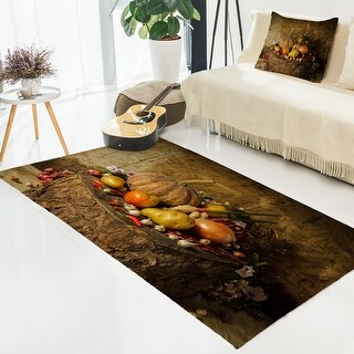 Designart 'Vegetables and Fruits' Farmhouse Area Rug - Bed Bath ...