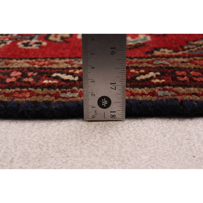 ECARPETGALLERY Hand-knotted Andelz Red Wool Rug - 3'4 x 9'8