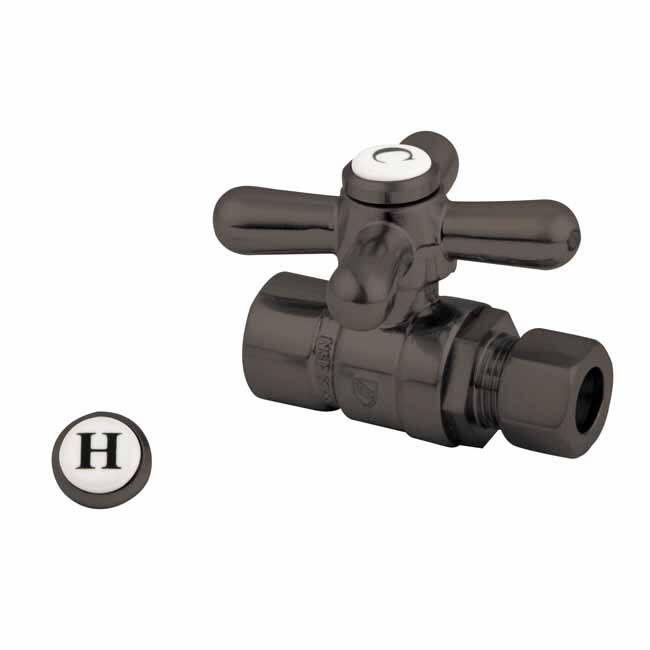 Kingston Brass Vintage Straight Stop with 1/2 Inch Sweat, 3/8 Inch OD - Oil Rubbed Bronze
