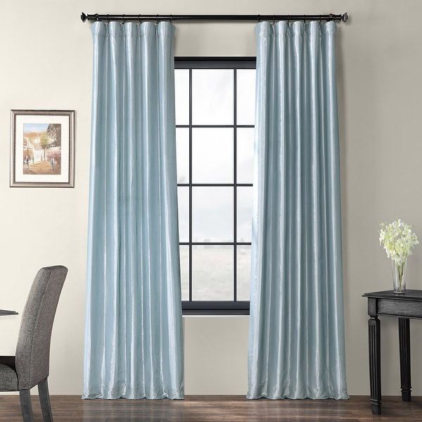 Exclusive Fabrics Faux Silk Taffeta Curtain. Opens flyout.