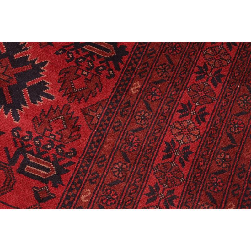 Rustic Biljik Khal Mohammadi Galilea Red/Blue Rug - 5'7'' x 7'8''