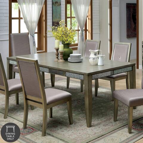 Furniture of America Suva Gold 90-inch Expandable Dining Table