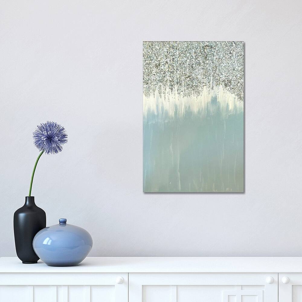 iCanvas "Blue And Silver Shimmer" by Amber Lamoreaux Canvas Print