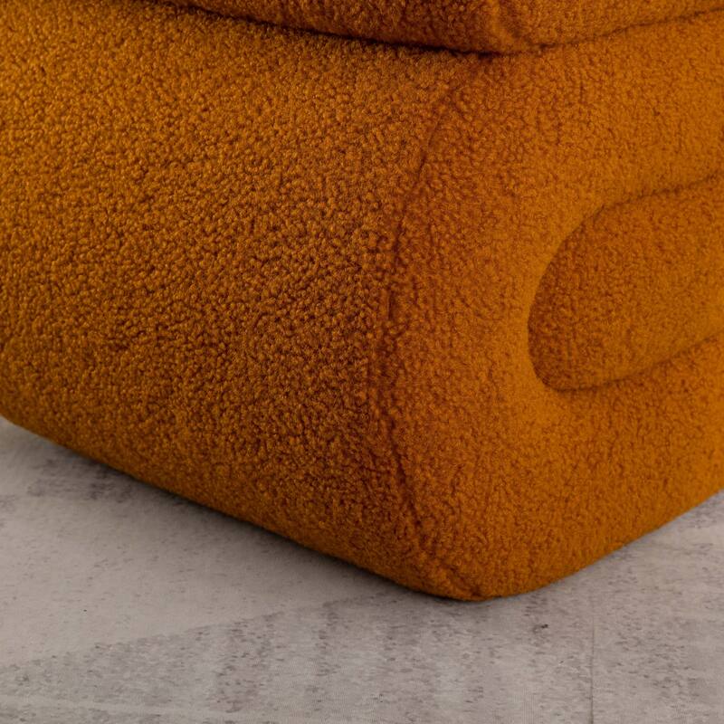 S-shape Ottoman Makeup Stool Footstool （Teddy/Velvet）