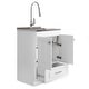 preview thumbnail 3 of 19, WYNDENHALL Bakersfield Transitional Laundry Cabinet with Faucet and Stainless Steel Sink