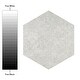 preview thumbnail 4 of 9, Merola Tile Traffic Hex Silver 8.63" x 9.86" Porcelain Floor and Wall Tile