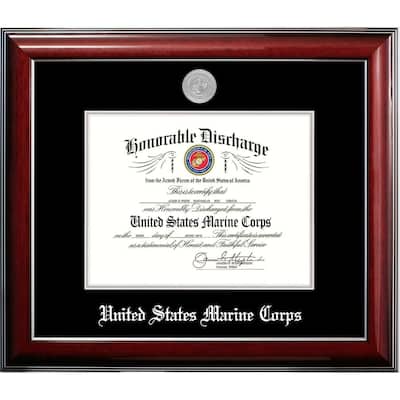 Patriot Frames Marine 8.5x11 Discharge Classic Frame with Silver Medallion