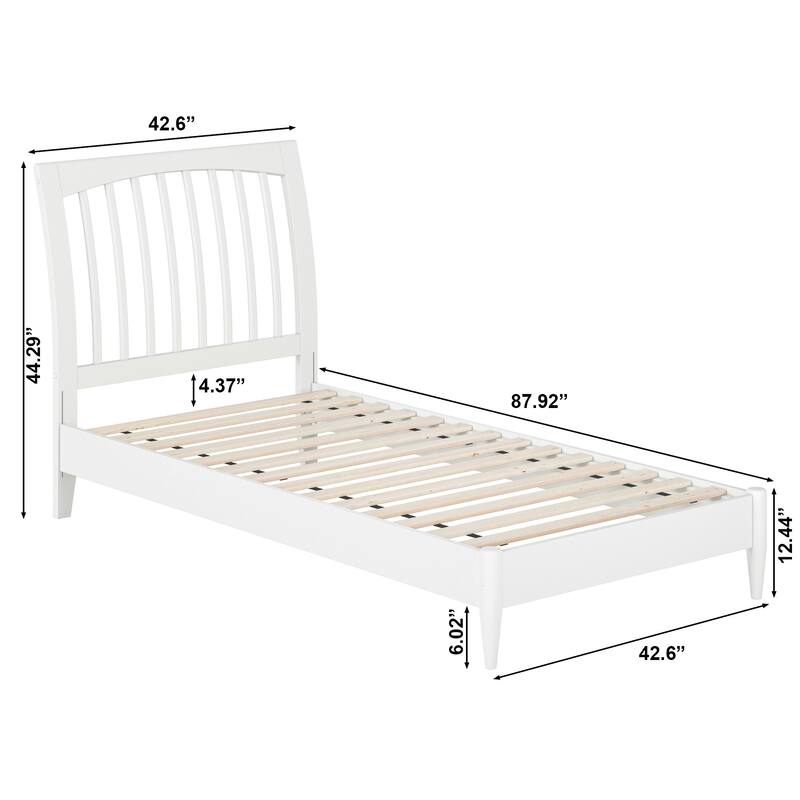 Orleans Solid Wood Low Profile Sleigh Platform Bed