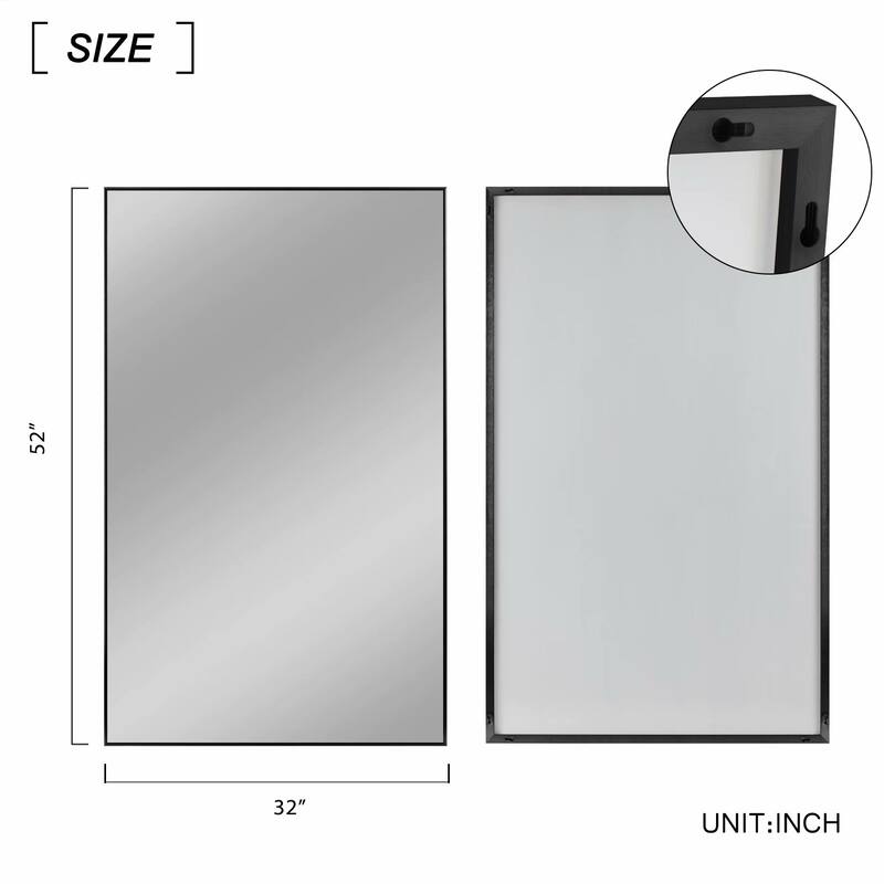 Huge Modern Framed Full Length Floor Mirror