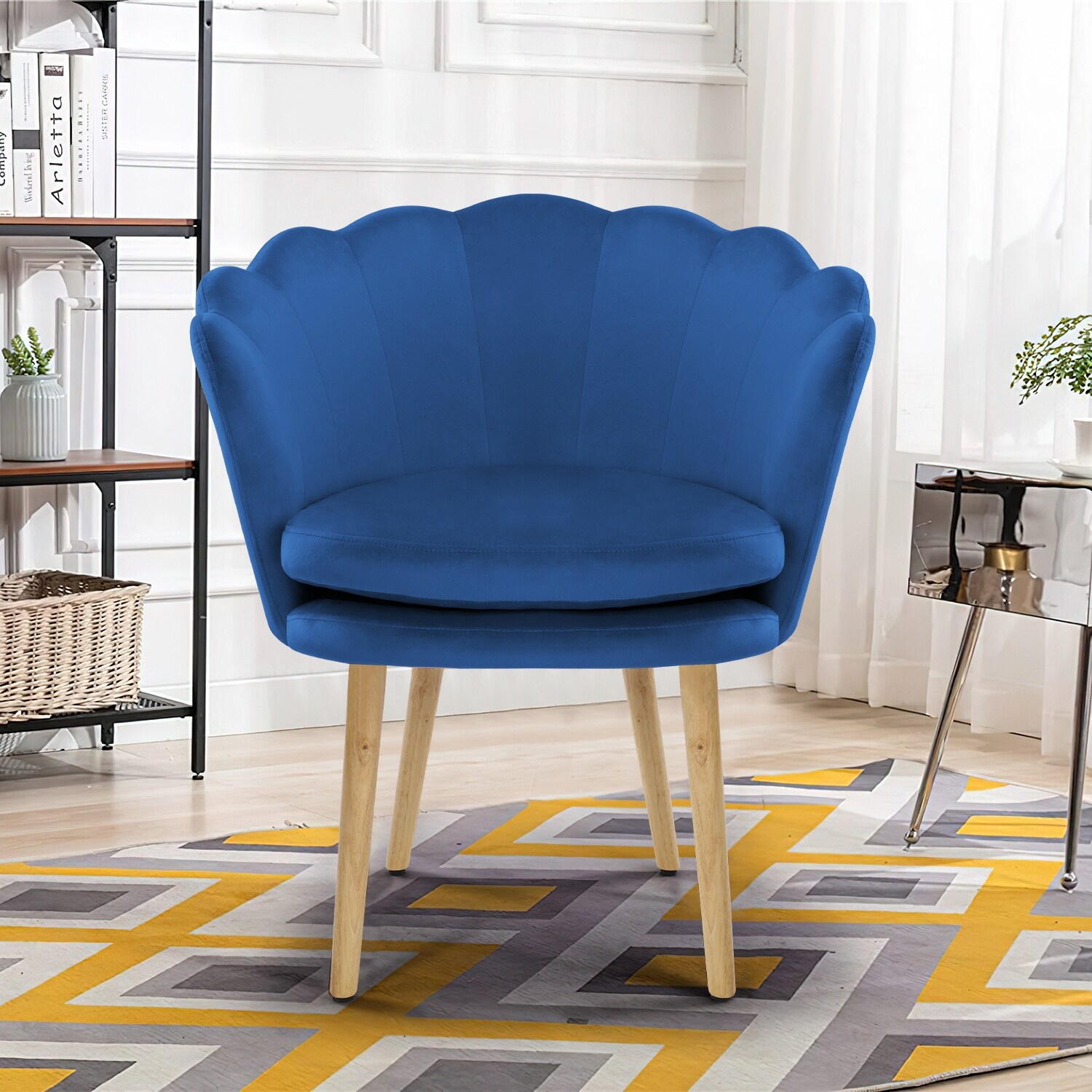 Shell armchair online velvet