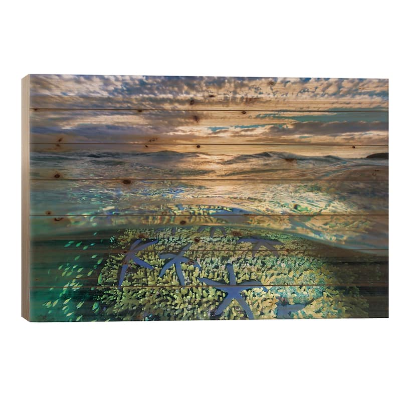 A Sea of Stars Print On Wood by Jordan Robins - Multi-Color - 18x26x1.5