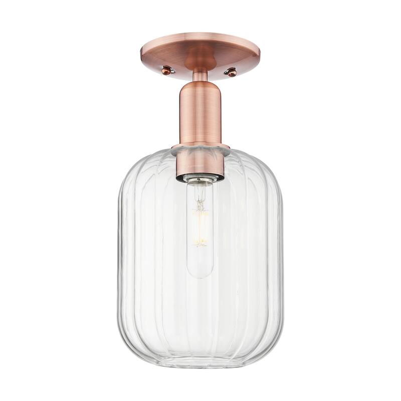 Innovations Lighting Downtown Urban - Preston - 1 Light 7" Jar Shade Semi-Flush Mount Light