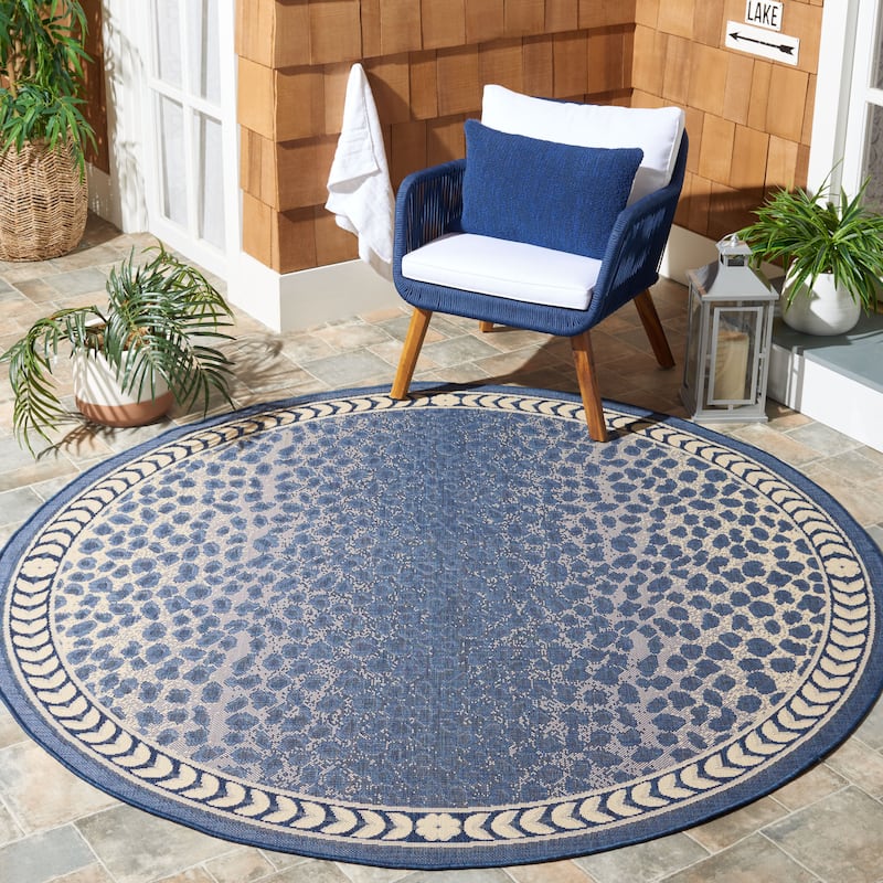 SAFAVIEH Courtyard Sanyi Indoor/ Outdoor Waterproof Patio Backyard Rug