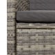 preview thumbnail 21 of 22, vidaXL 7/9/11 Piece Patio Dining Set with Cushions Gray Poly Rattan - 22.4" x 27.2" x 41.7"