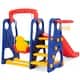 preview thumbnail 9 of 8, Goplus 3 in 1 Junior Children Climber Slide Swing Seat Basketball Hoop