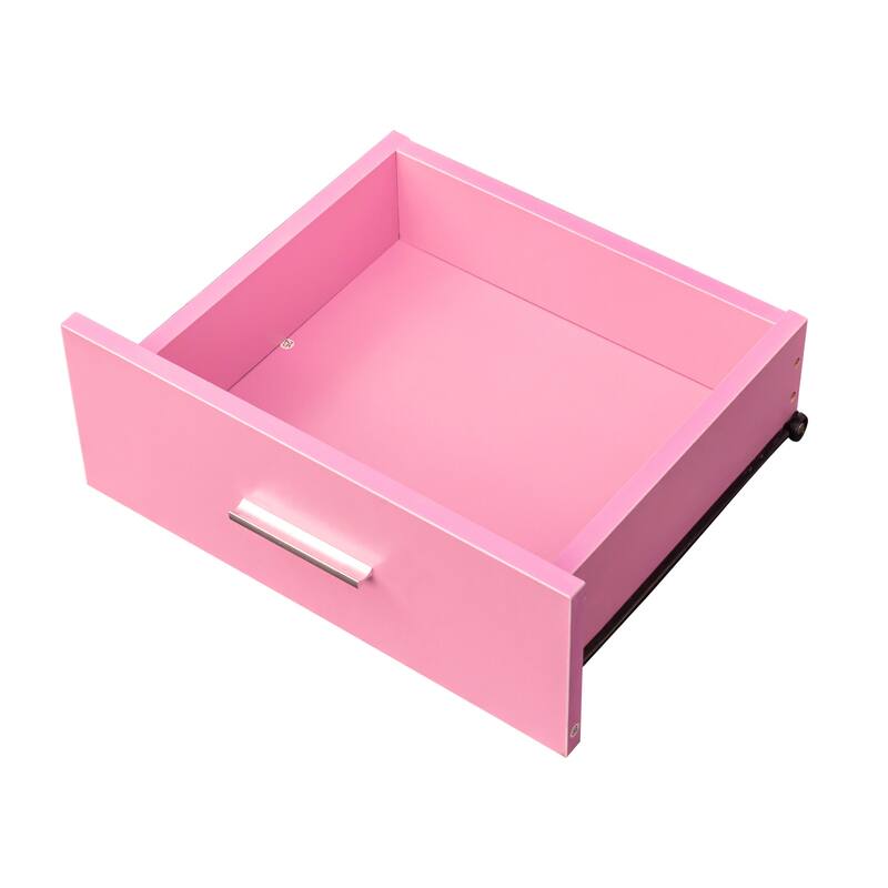 Salon Station, Barber Stations with 2-Tier Storage Shelf with Door, Hair Styling Storage Cabinet with 2 Drawer