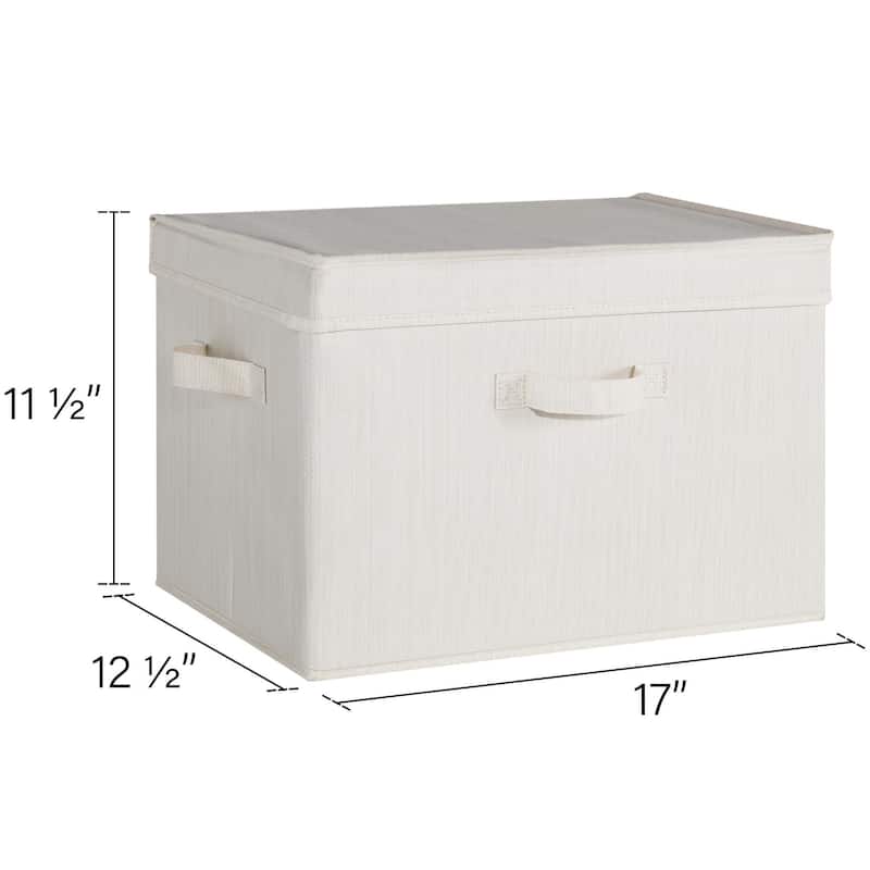 2-Pack Closet Storage Bin with Lid and Handle, Large Fabric Storage Box for Clothes, Towels, Toys, Shoes