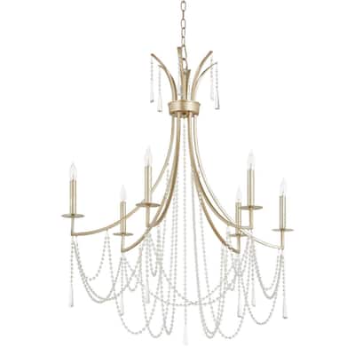 Quorum International 628-6 Malin 6 Light 32" Wide Crystal Empire