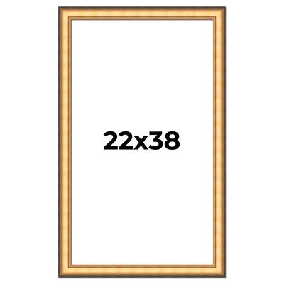 22x38 Frame Gold Plein Aire Solid Wood Picture Frame Width 2 Inches |