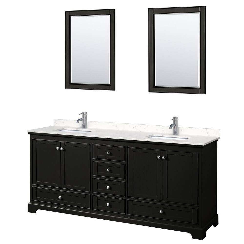 Wyndham Collection Deborah 80" Free Standing Double Basin Vanity Set